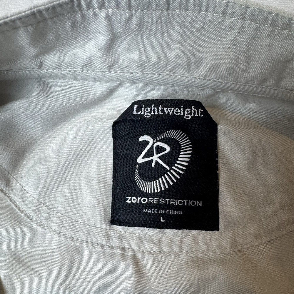 Zero Restriction Snap Pullover Golf Windbreaker Big Horn Light Gray Mens' Large