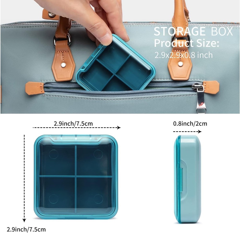Multipurpose Lockable First Aid Box & Portable Pill Case - Large Coffee Color