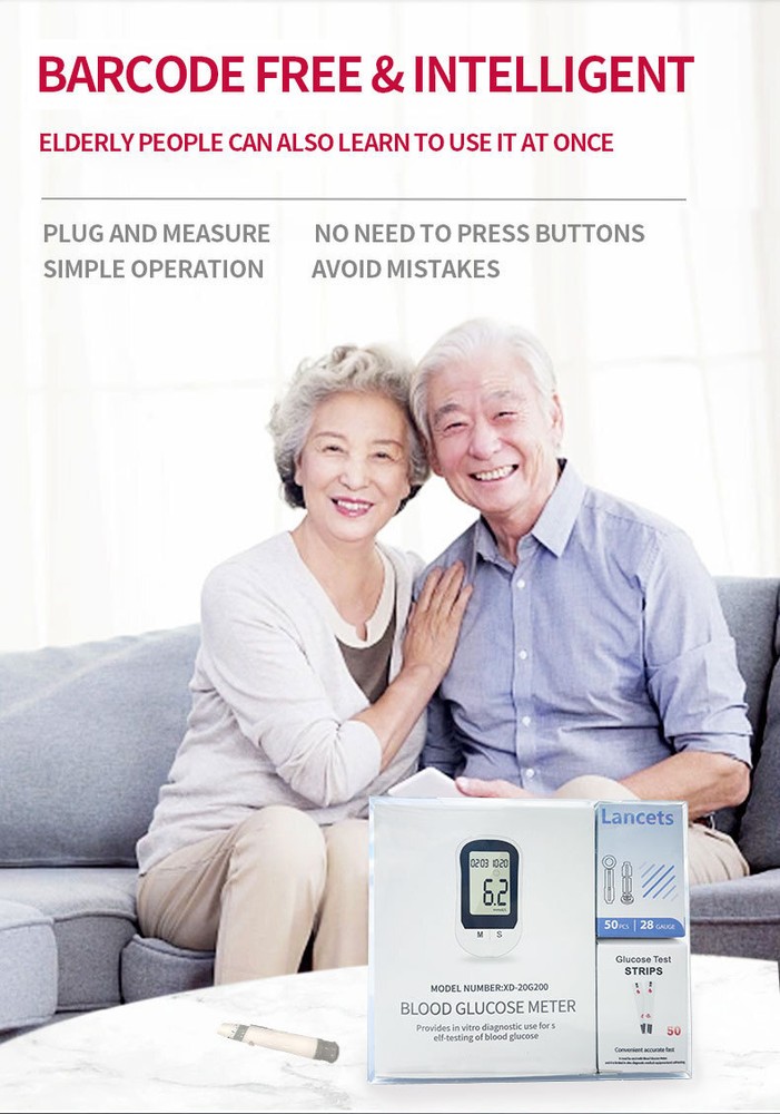 Fully Automatic Blood Glucose Meter - Home Diabetes Testing Kit