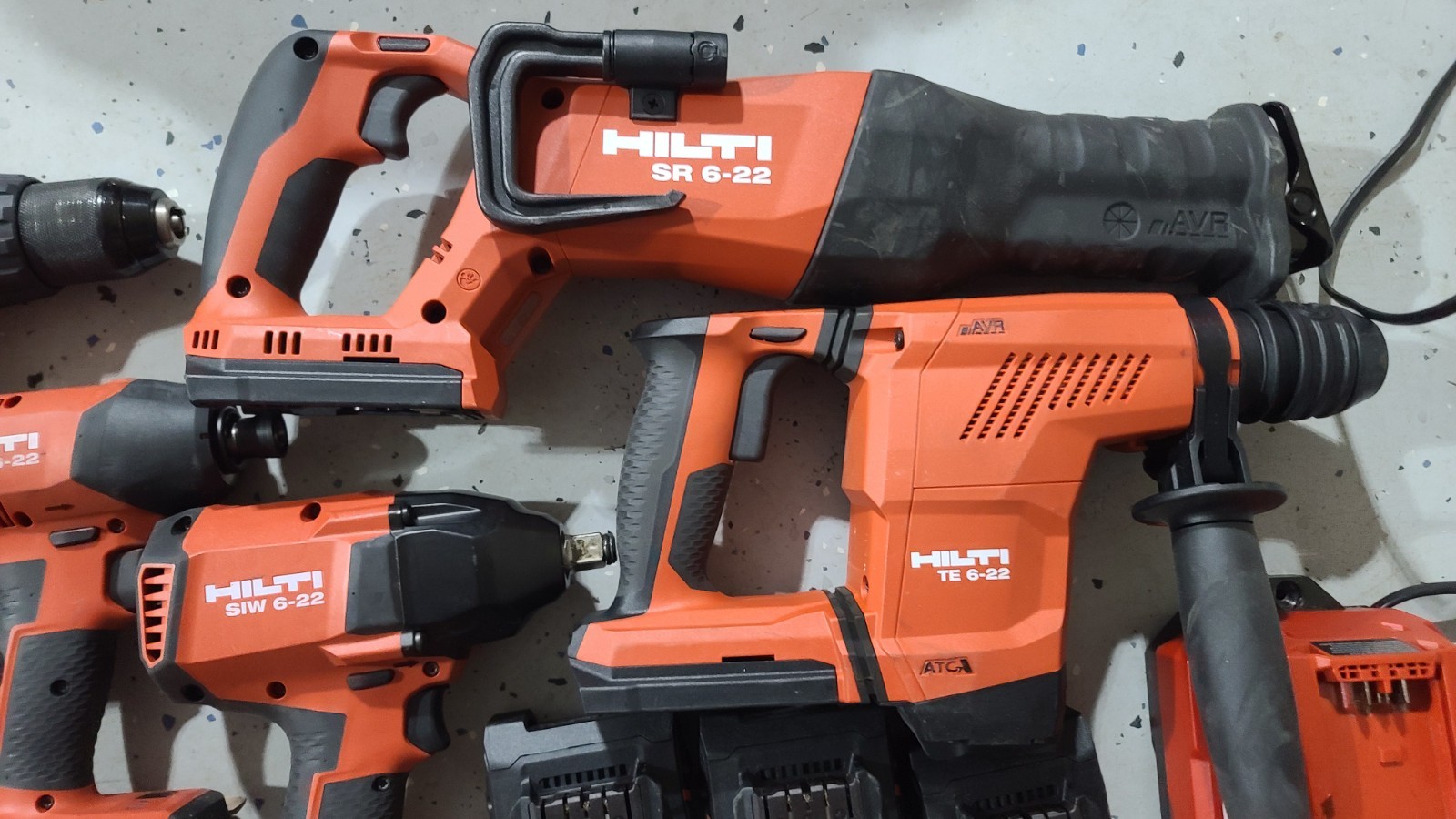 Hilti Lot TE SR SIW SID SF 6-22 CORDLESS HAMMER DRILL 3X Battery & CHARGER