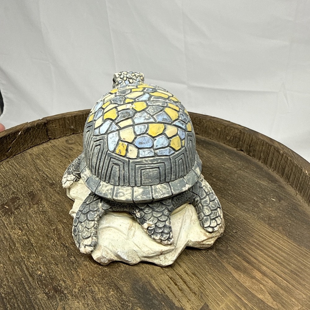 Mosaic Turtle Figurine - Multicolor Miniature Sculpture