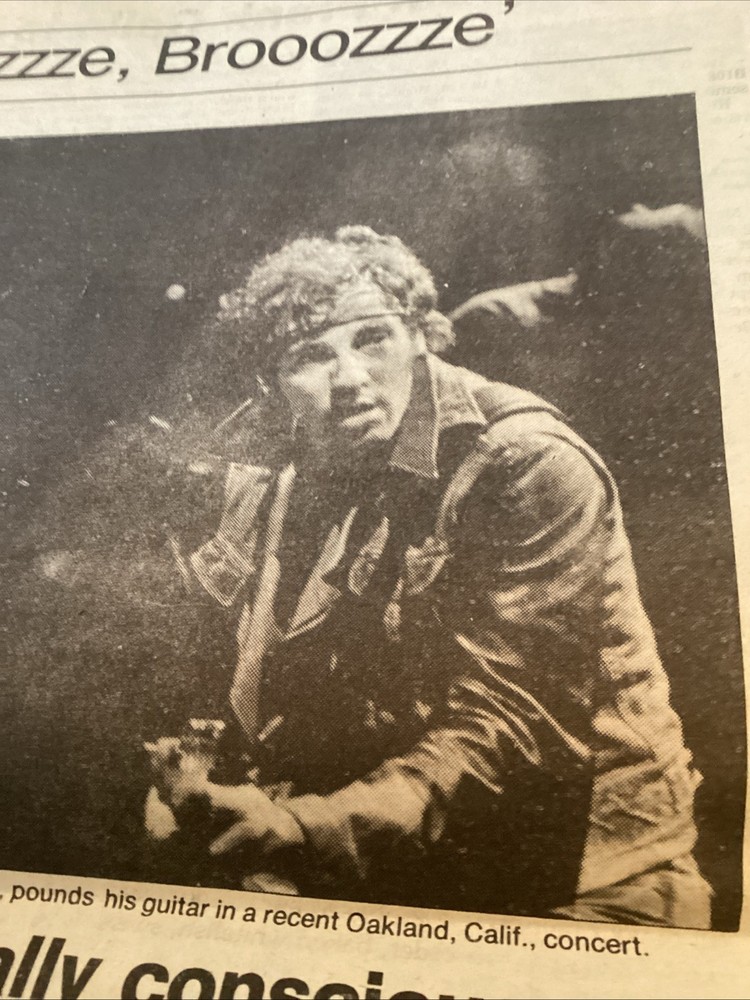 Bruce Springsteen Newspaper Memorabilia 1984