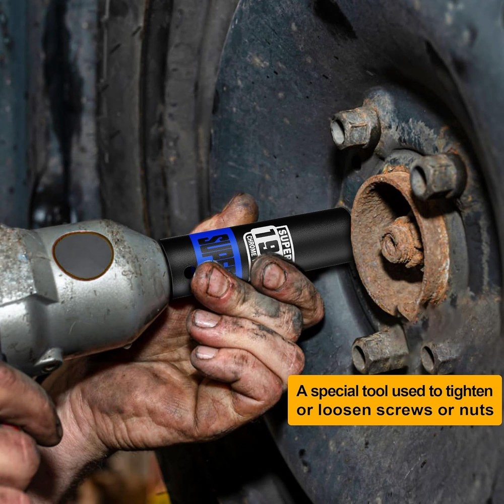 14 Piece 1/2" Drive Impact Socket Set, 8 mm - 22 mm Deep Socket, Metric Socket