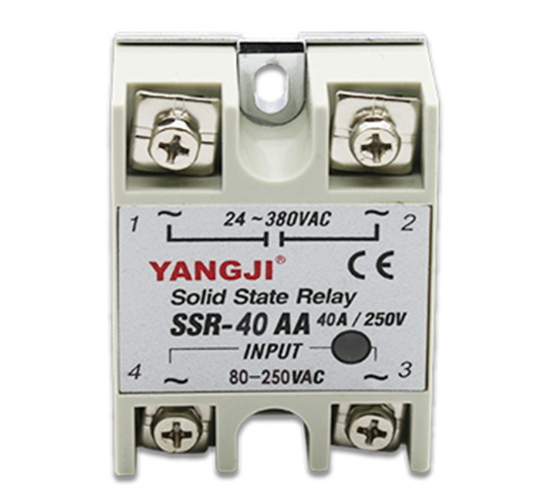 Single-phase AC controlled AC AC-AC solid state relay SSR-40AA 40A