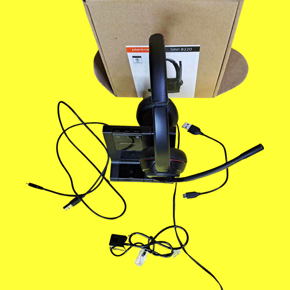 ⚡PLANTRONICS SAVI 8220 PREMIUM WIRELESS HEADSET OFFICE CALL CENTER MULTI-DEVICE⚡