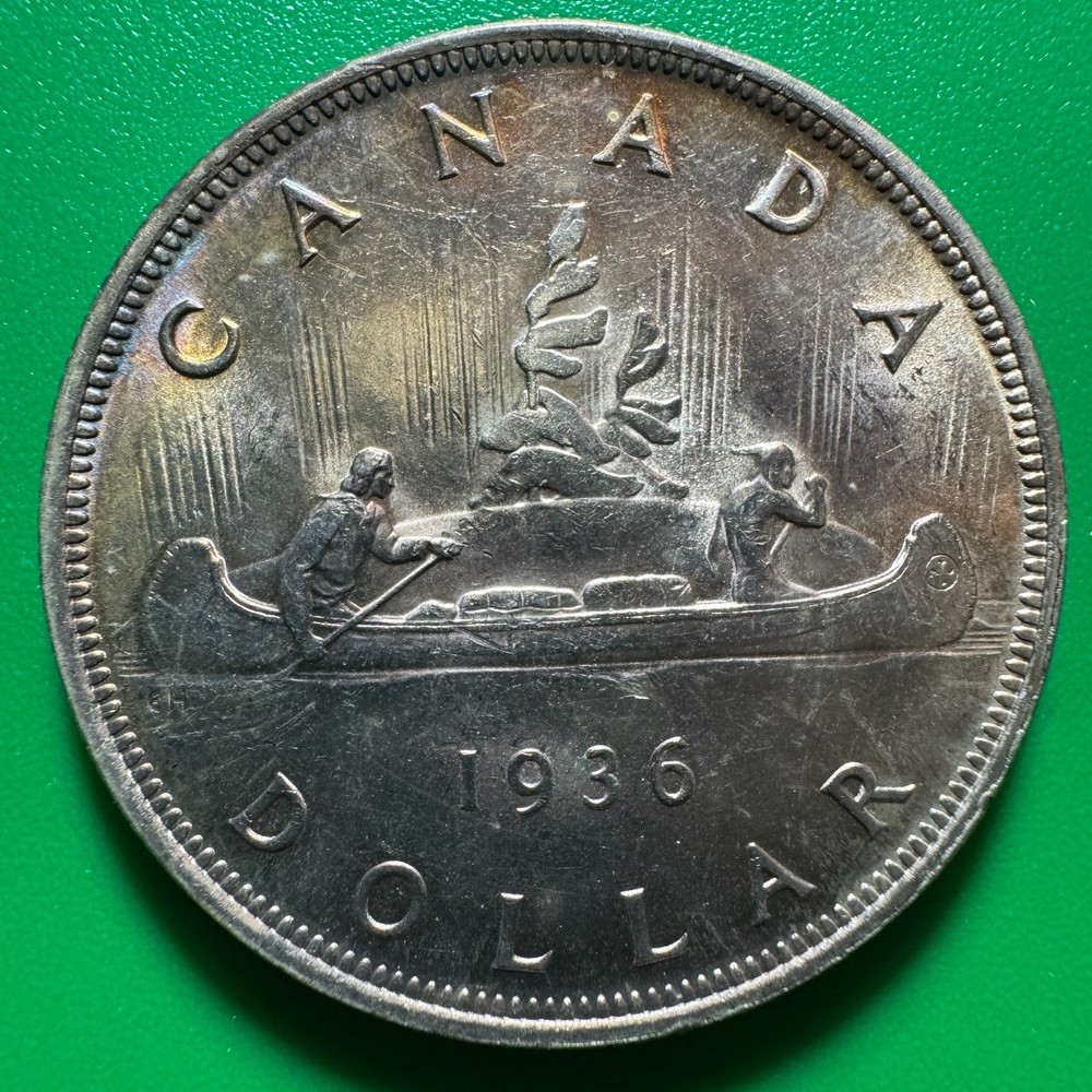 1936 Canada One Dollar .800 Fine Silver Uncirculated FG020