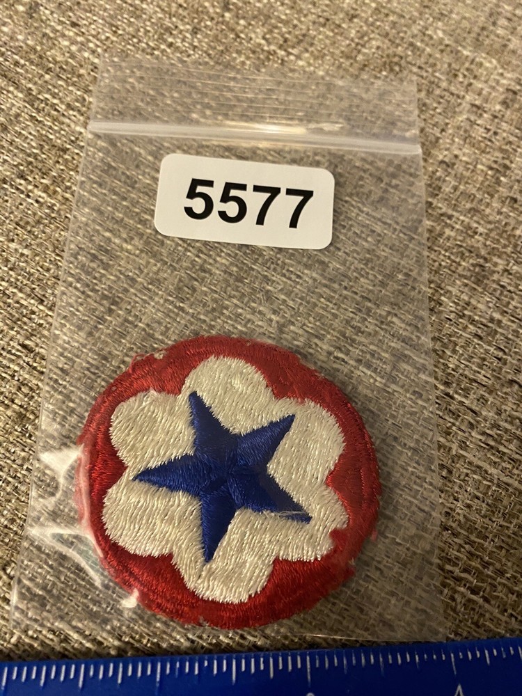 US Army Service Forces Patch Blue Star WWII INV5577
