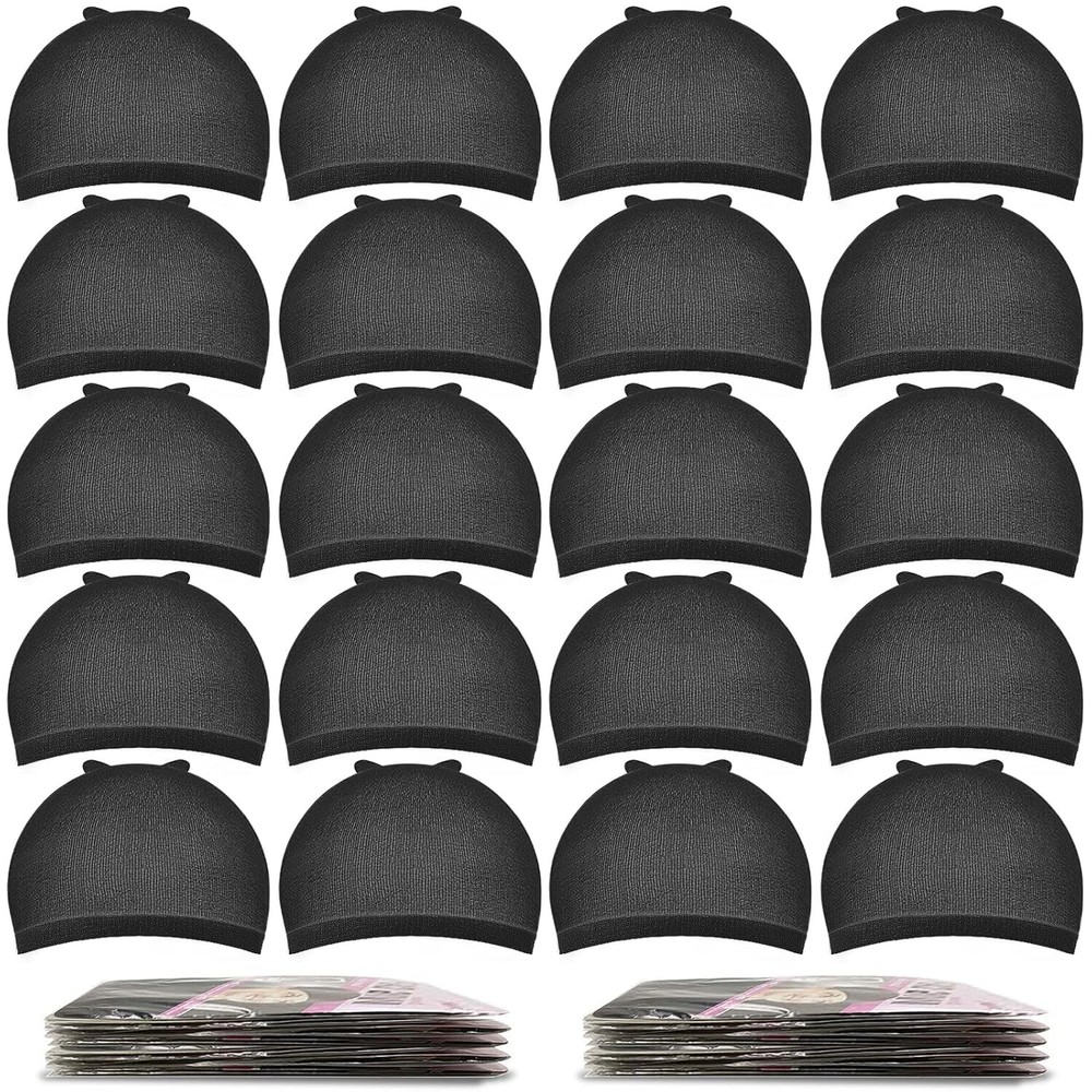 20 Nylon Wig Caps with Wide Elastic Band - Lightweight & Durable Solution