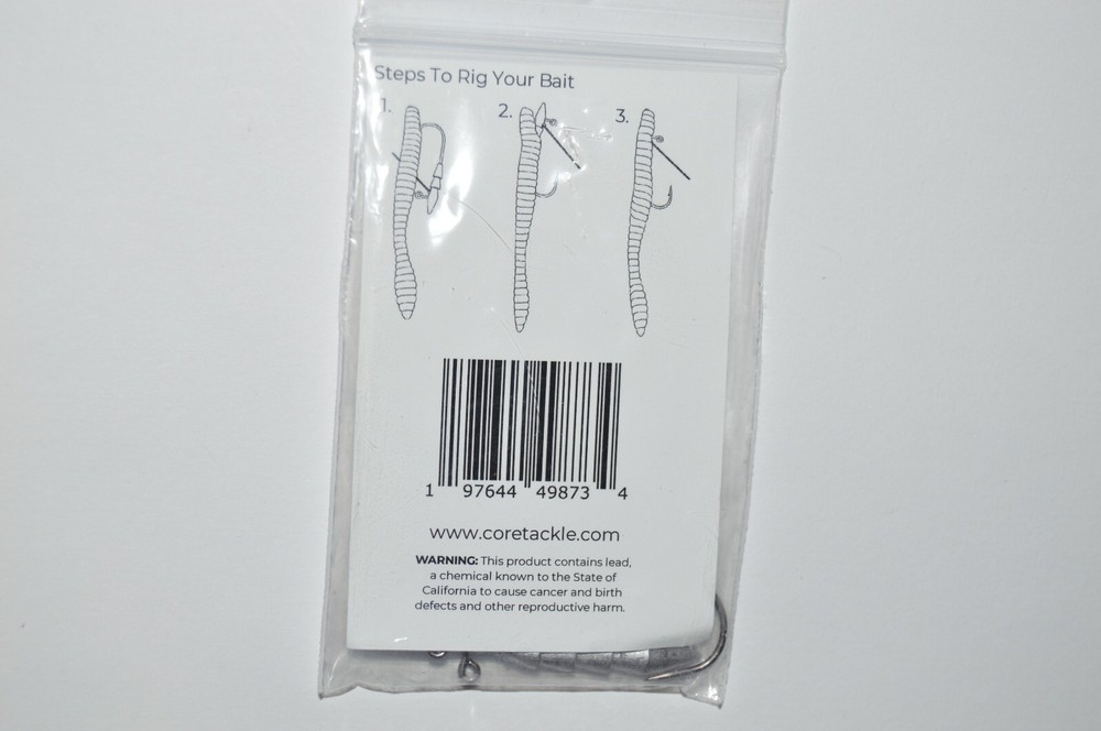 core tackle the hover rig hook head jighead unpainted 1/0 hook 3/32oz