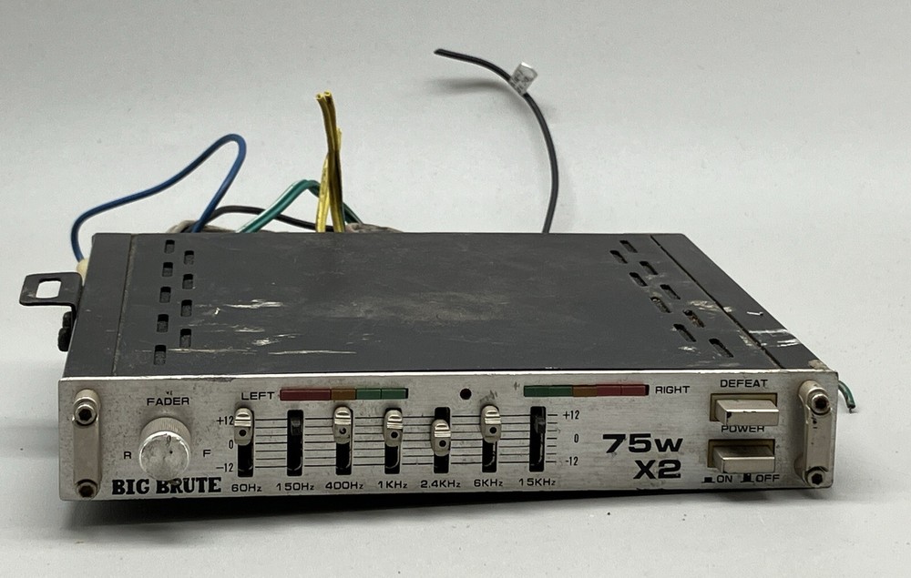 Vintage OLD SCHOOL BIG BRUTE car equalizer 75w X2 UNTESTED