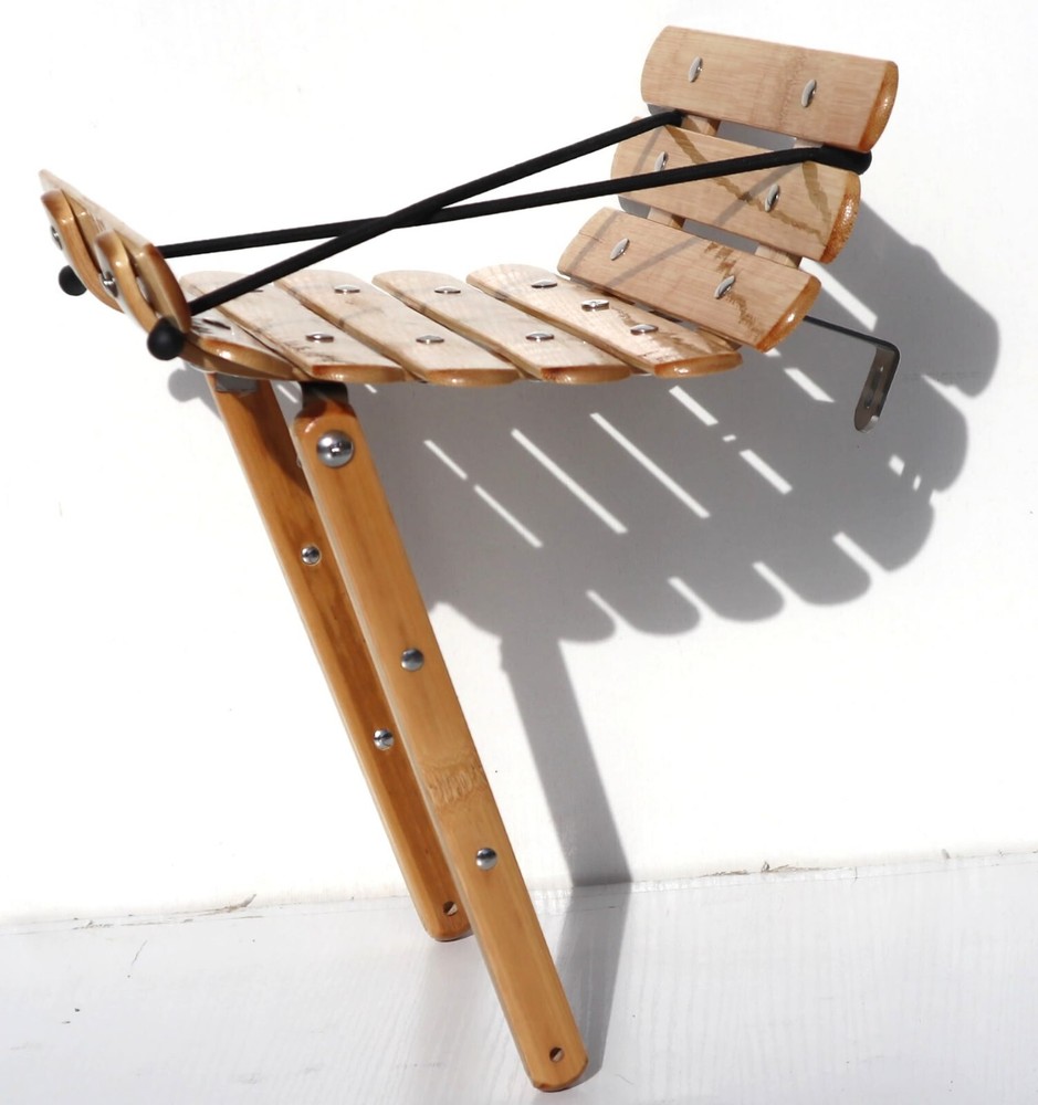 Custom Bamboo Bicycle Front Rack With Bungee Cords