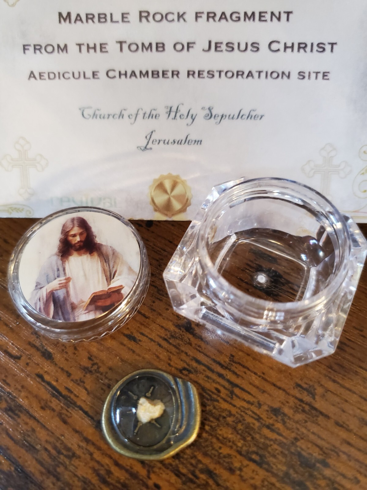 Tomb of Jesus Reliquary with Stone from Tomb of Jesus from Holy Sepulchre