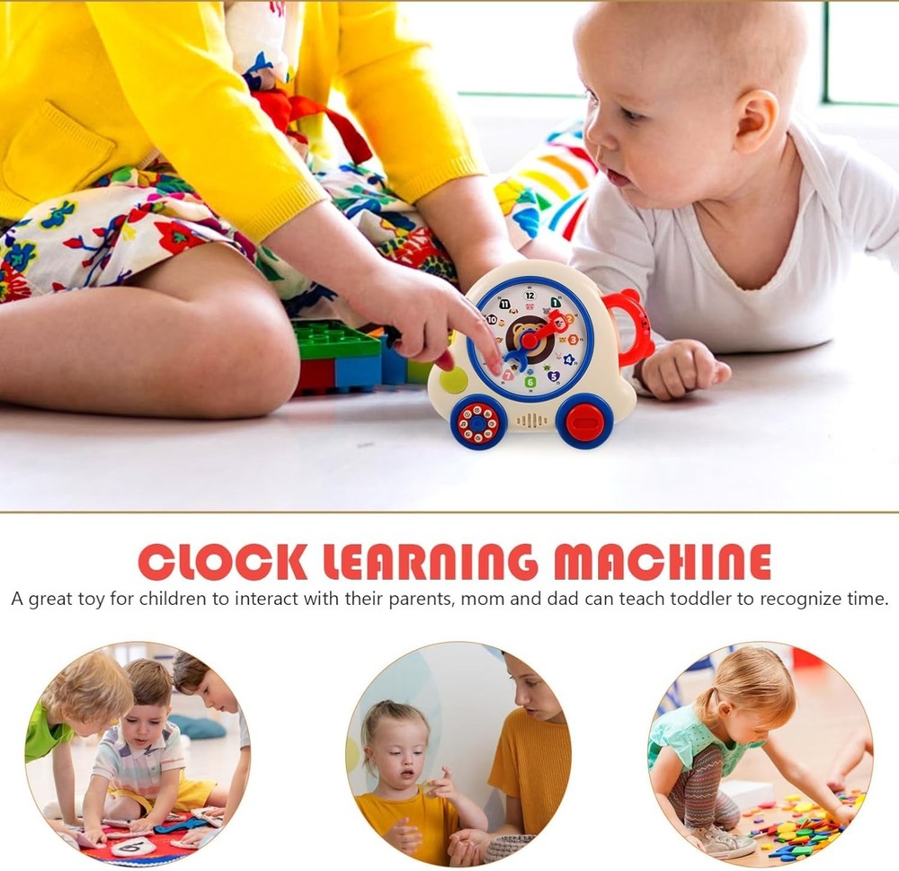 🚨 NEW - Learning Machine Clock Interactive Educational Multiple Cognition Toy