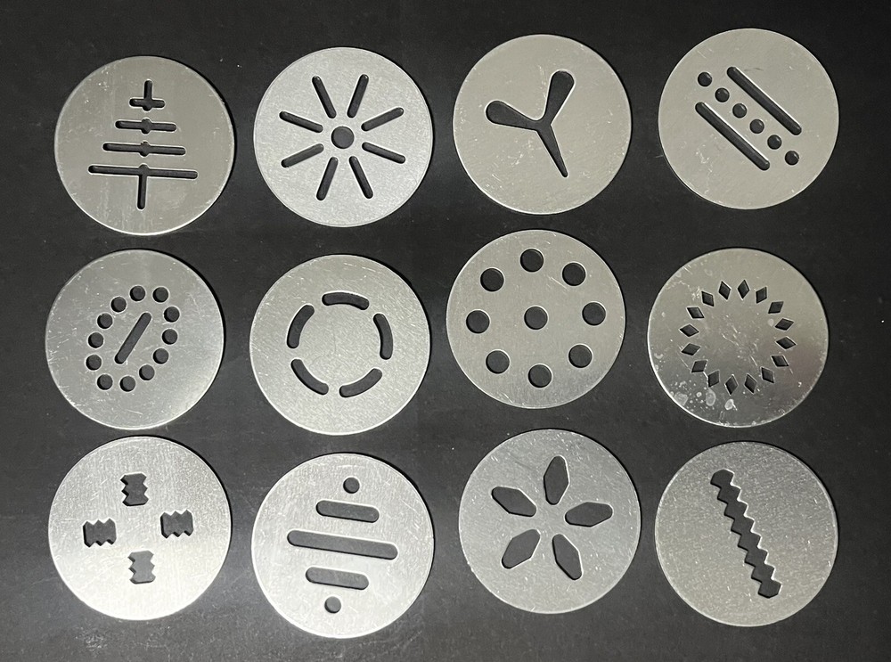 Progressive Cookie Press Set Replacement 12 Cookie Formatting Disk Parts Only