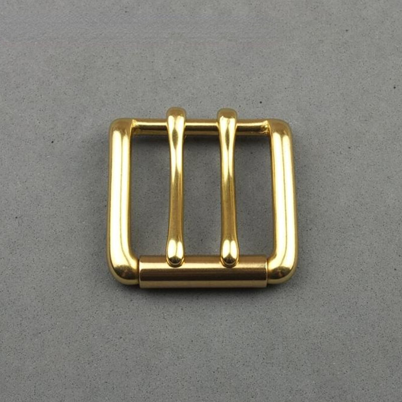 1pc Replacement Solid Brass Belt Buckle Double Prong Roller Fits 1-1/2" Wide