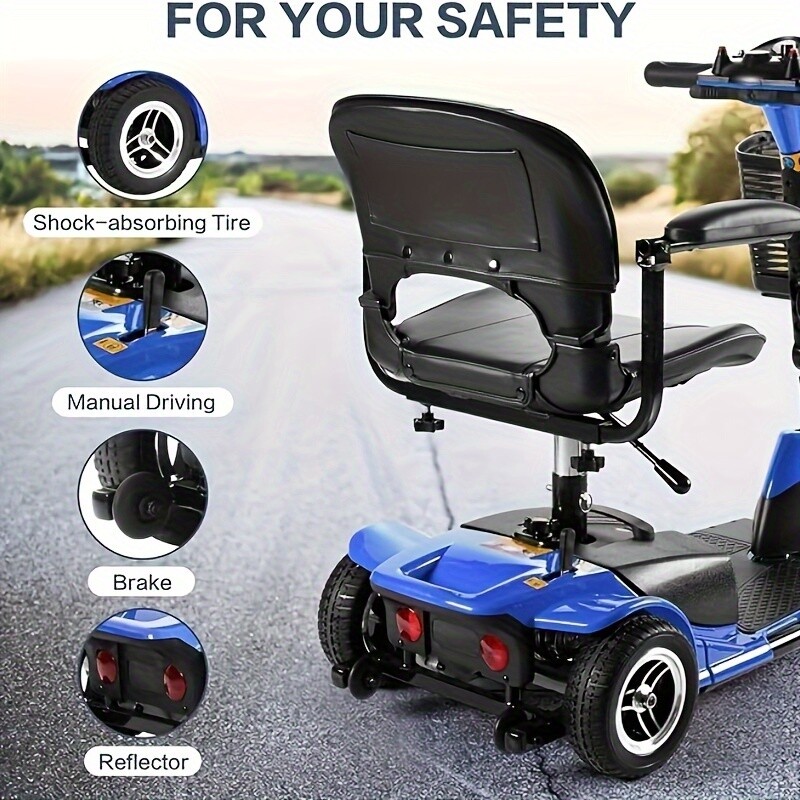 3 Wheels Mobility Scooter Electric Powered Mobile Foldable Wheelchairs Device