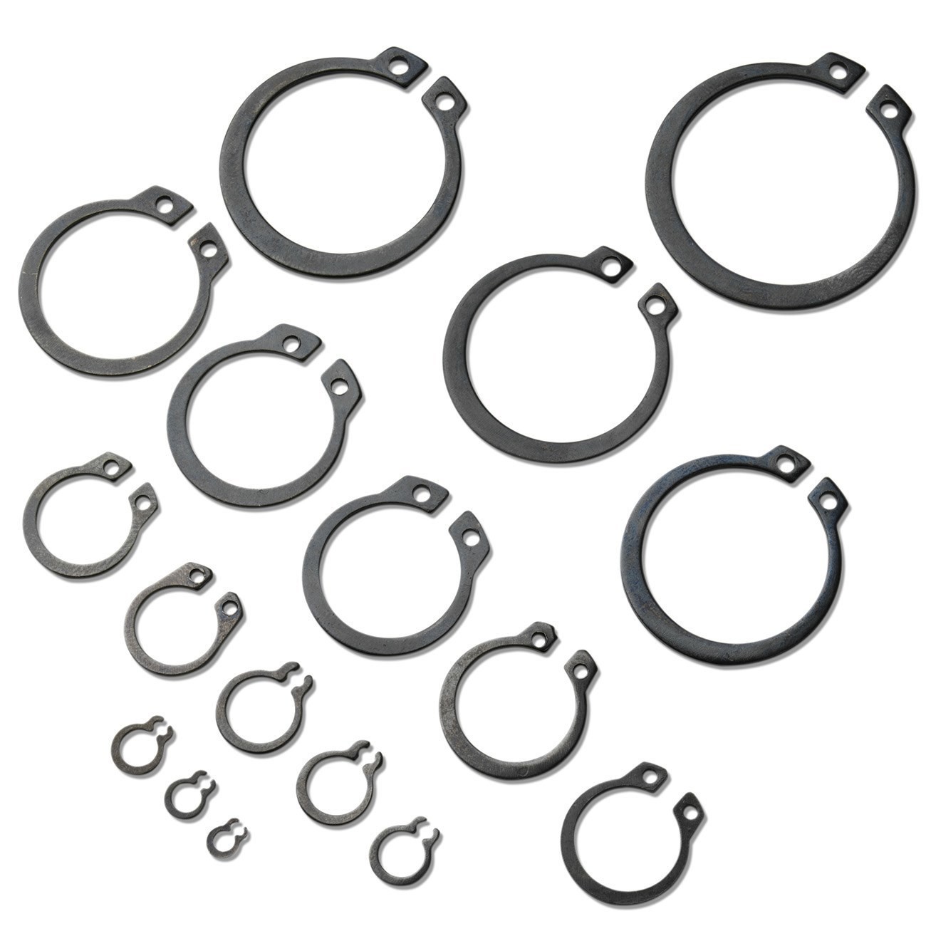 300 Pieces External Snap Ring Assortment Kit Set Circlip 18 Sizes Retaining Ring