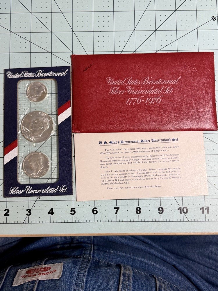 1976 Bicentennial (3 pc. Set) Beautiful Set! 40 % Silver Uncirculated!
