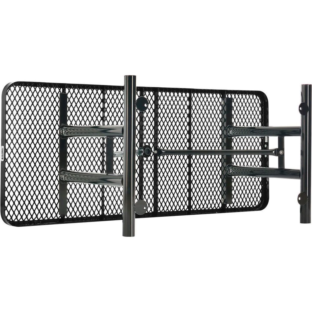 6' Rectangular Expanded Metal Outdoor Table Black