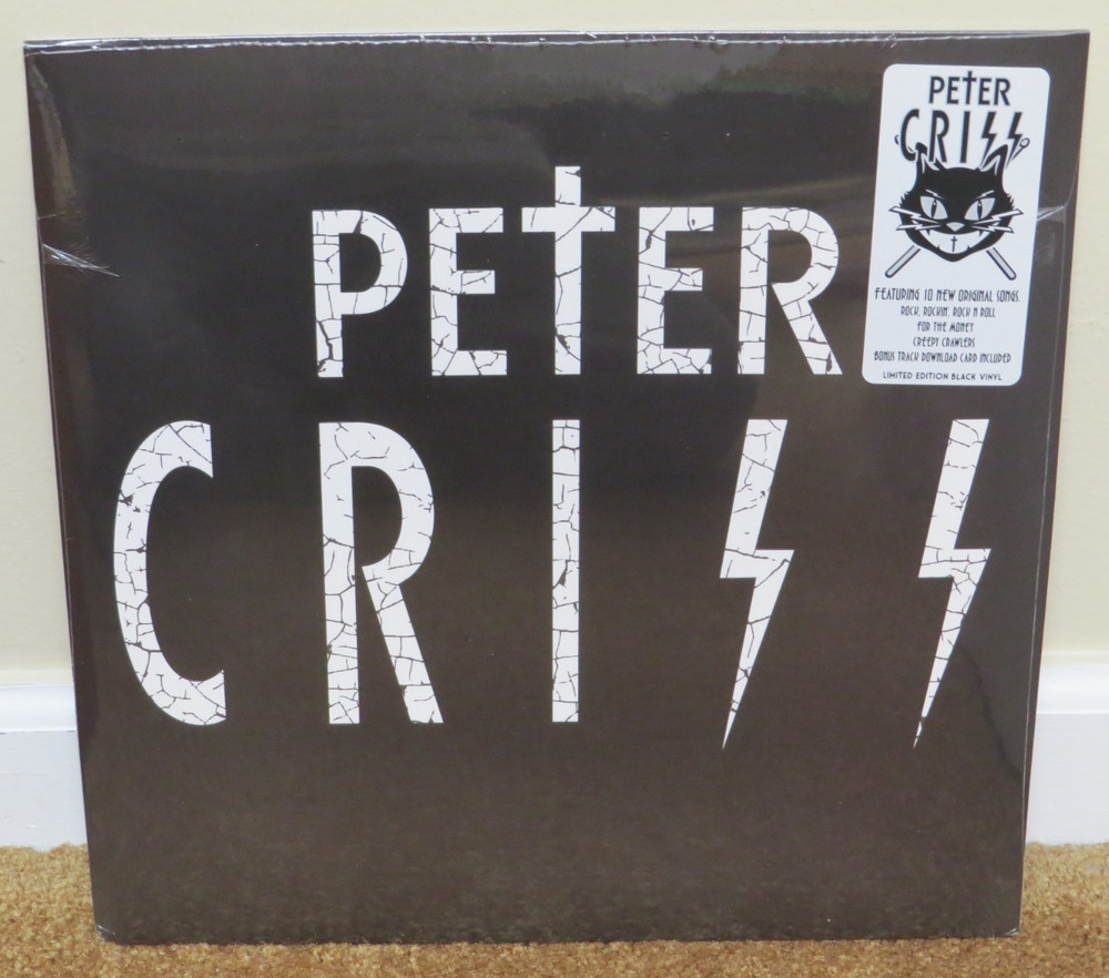 PETER CRISS LP BLACK COVER KISS CATMAN SEALED "RECRODS" ERROR MISPRINT 1ST ED