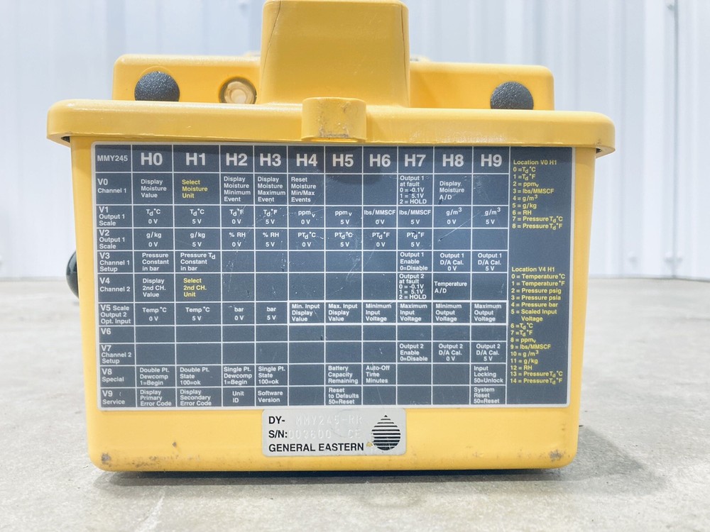 GENERAL ELECTRIC MMY245 PORTABLE HYDROMETER DEW POINT MOISTURE ANALYZER UNIT