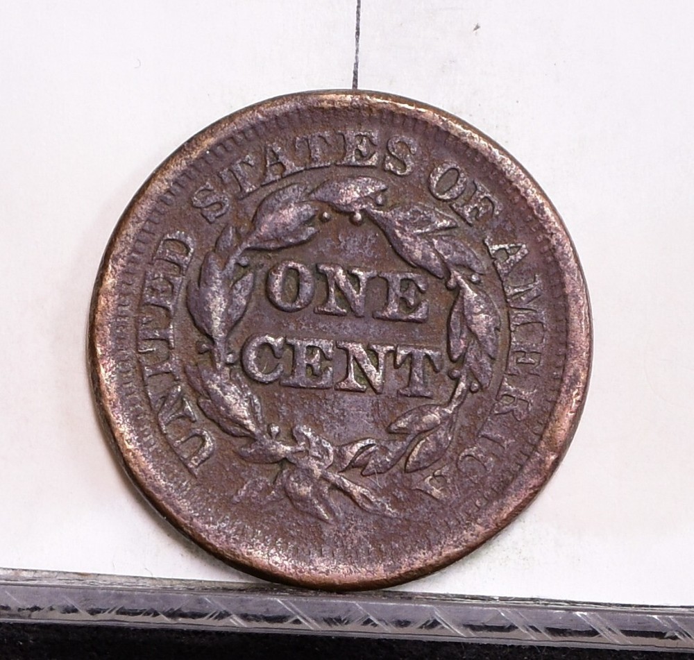 1851 Large Cent - Fine Details, Rough Surface (#58109-L)