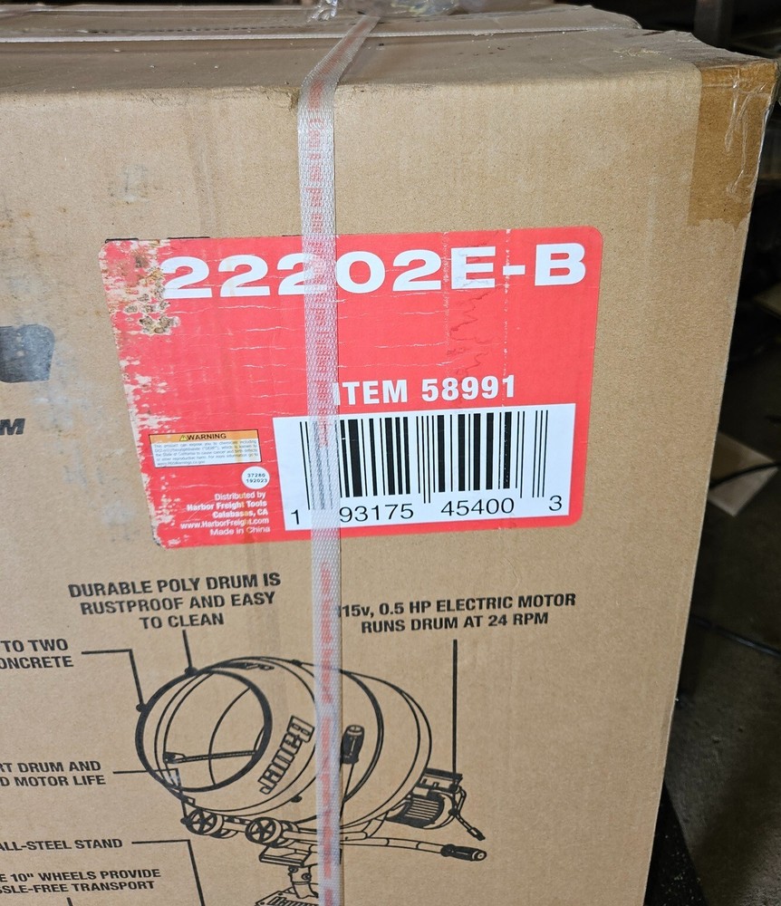 Bauer 4 Cu-Ft Cement Mixer