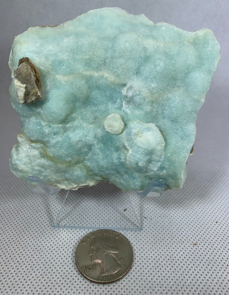 HEMIMORPHITE RAW CHUNK - AQUA - SQUARE(ISH) SHAPED - 230902C