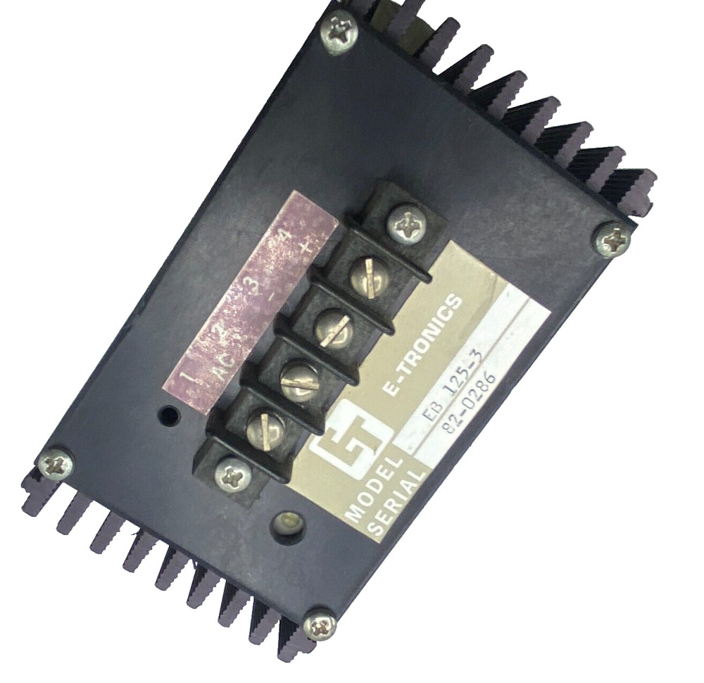 UPS SWITCHING POWER SUPPLY E-TRONICS MODEL EB 125-3 SERIAL 82-0286🔔