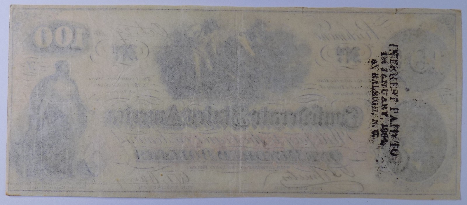 1862 $100 Confederate States of America Slaves T-41 VF