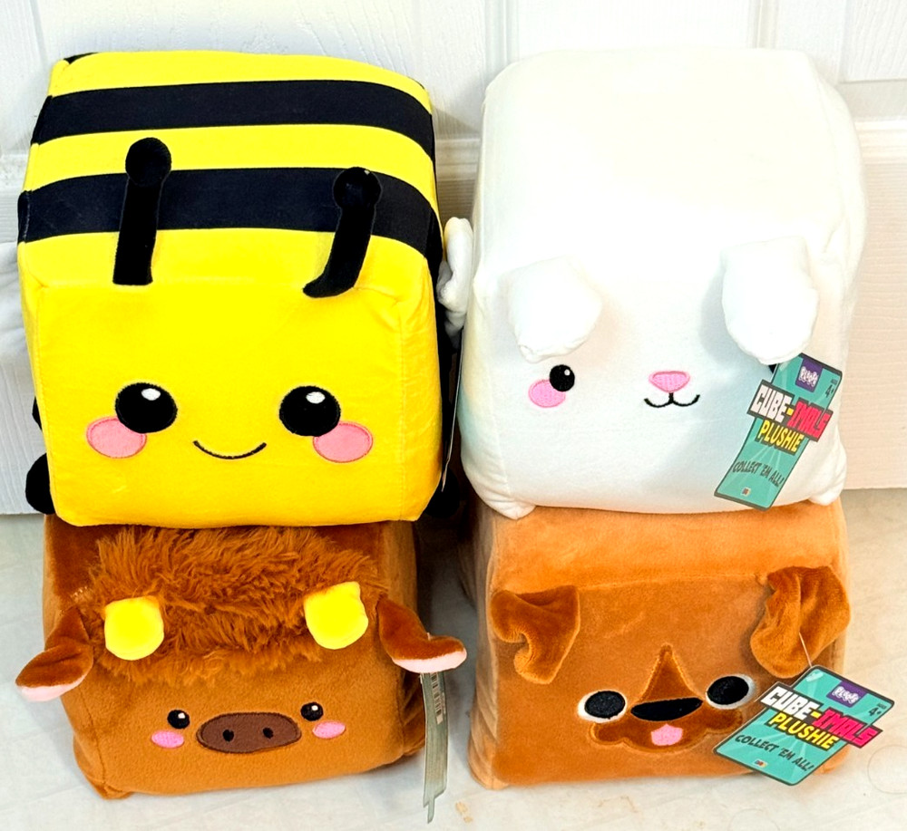 Ploofs **CUBE-IMALS "MEMORY FOAM ISH" PLUSHIE** You Choose YOUR Favorite NWT