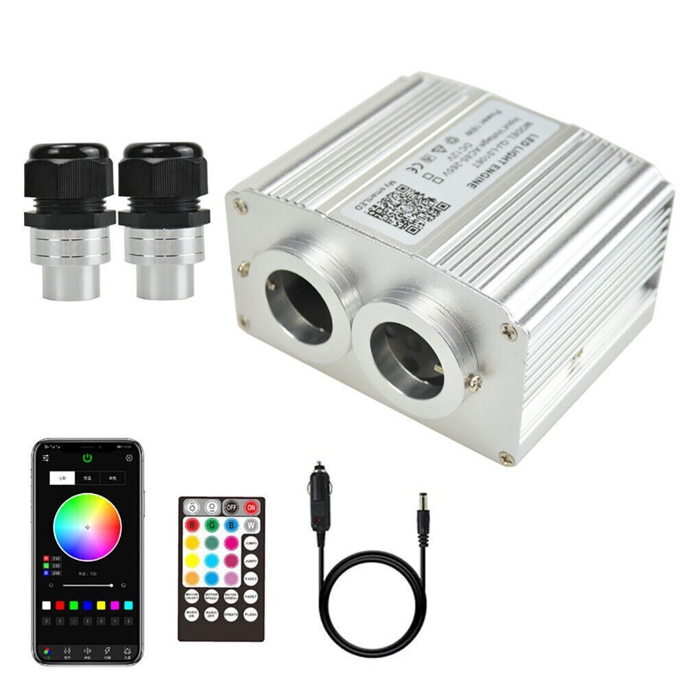 NEW Flash Fiber Optic 16W RGB Light Box Engine with Music Mode Bluetooth/RF