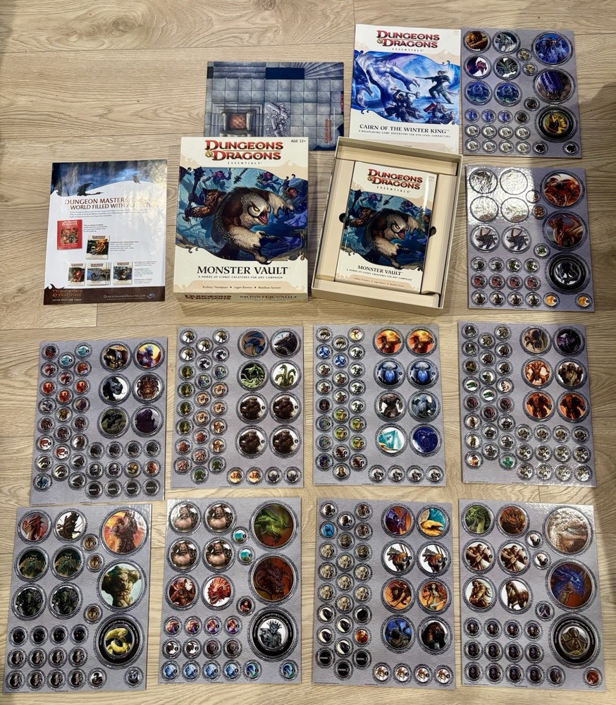 Dungeons & Dragons 4e: Monster Vault Box Set Complete Unpunched 4th Essentials