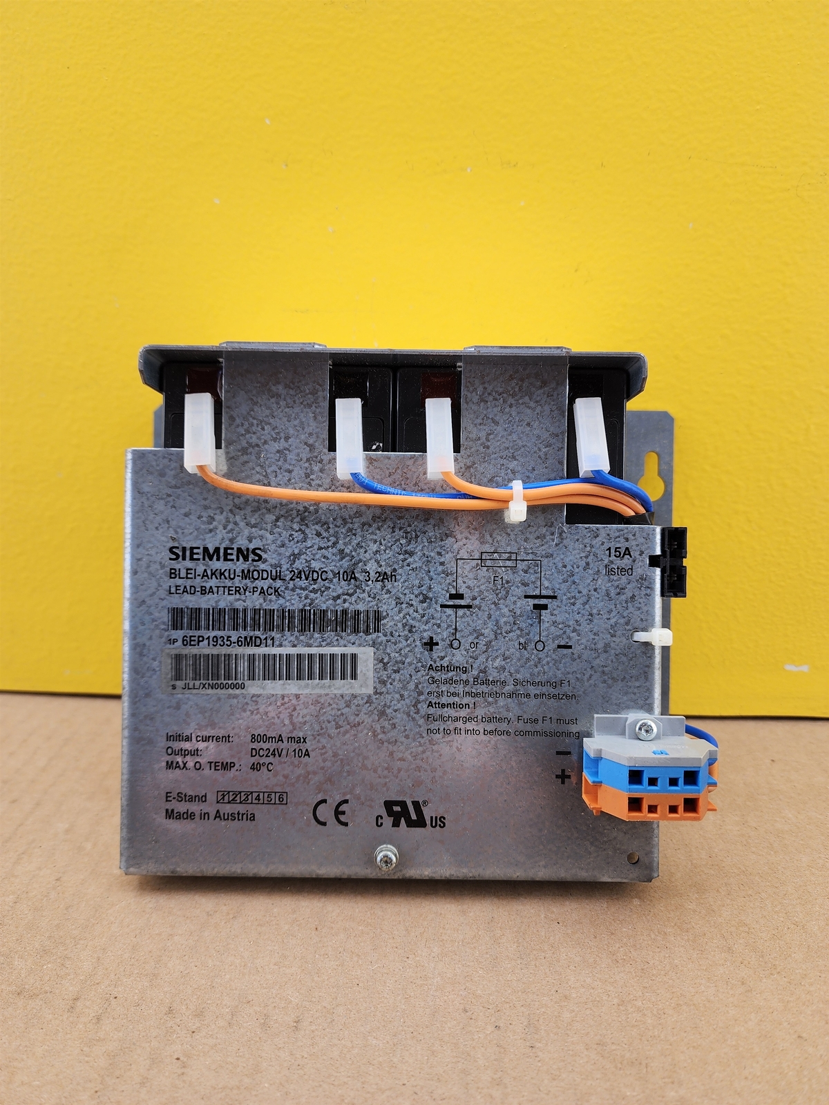 NEW Siemens 6EP1935-6MD11 SITOP Battery Module 24 V/3.2 Ah w/Lead-Acid Batteries