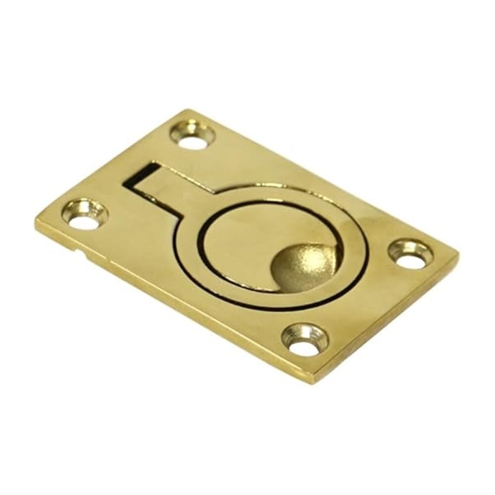 Alastin Brass Plating Boat Hatch Pull Handle 62mm*45mm Flush Ring Lift Handle