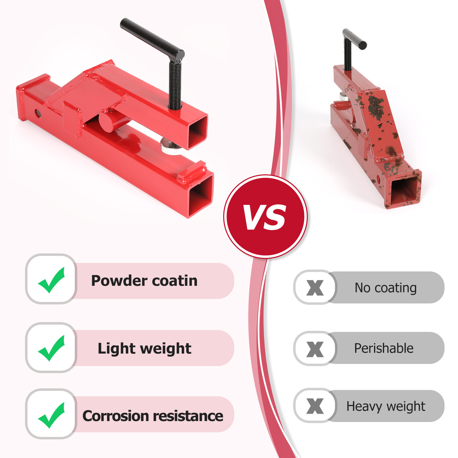 Receiver Hitch 2" Clamp On Trailer Tractor Bucket Mount Adapter For Deere Bobcat