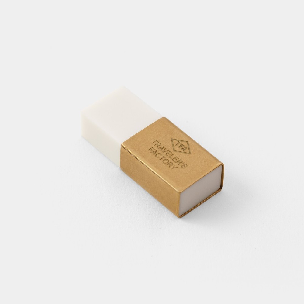 TRAVELER'S Factory Brass Eraser Case with Solid Eraser