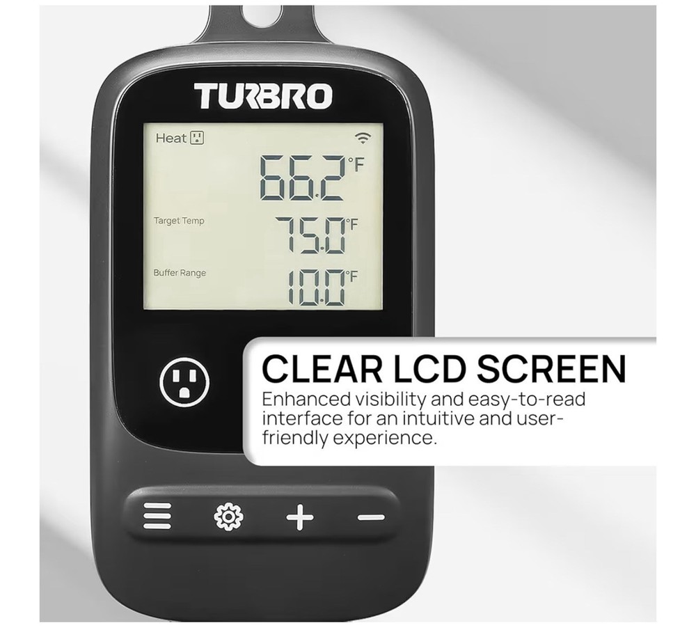 TURBRO Smart Temperature Controller Heating Cooling, WiFi-Enabled Thermostat