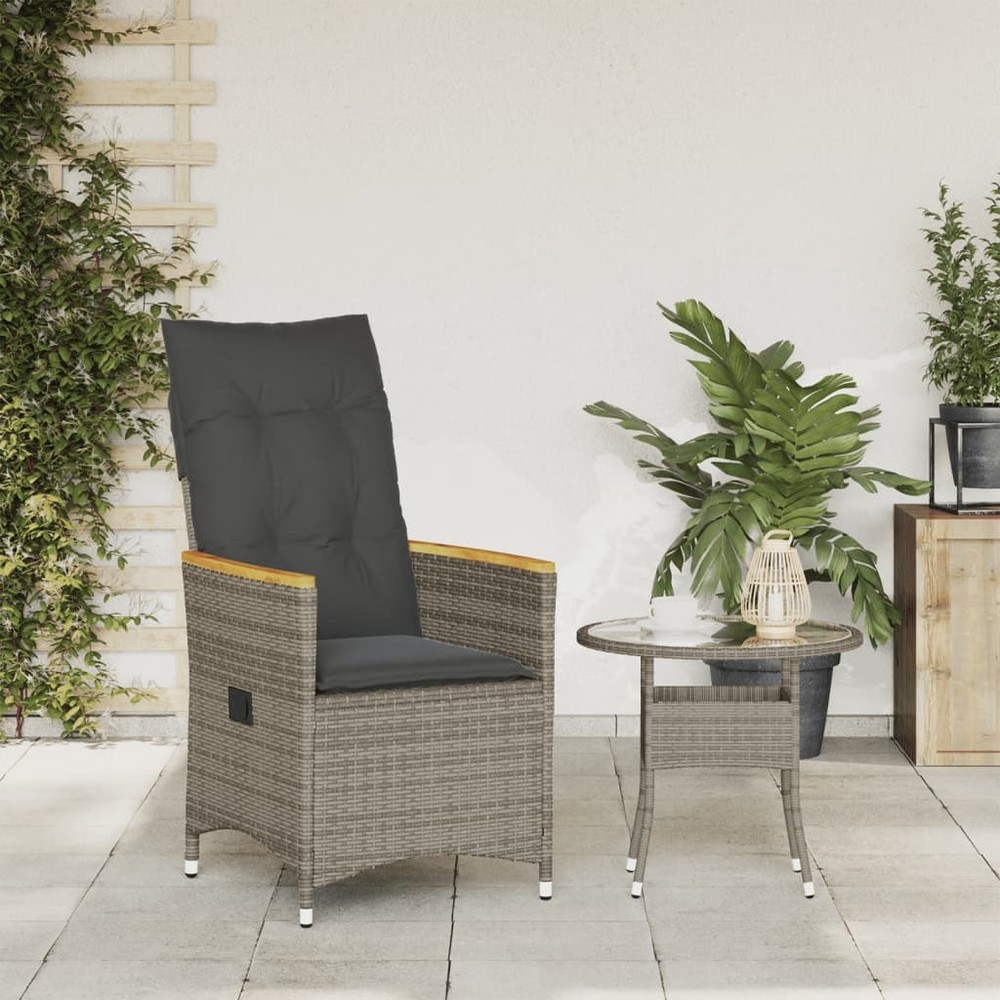 Reclining Garden Chair Grey