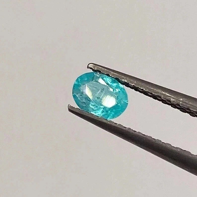 10.26 Ct+ Certified Oval Cut Natural Paraiba Tourmaline Neon Blue Loose Gemstone