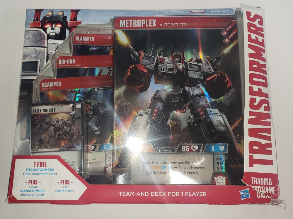 Hasbro Transformers TCG Team & Deck Single Player Starter Metroplex New Sealed