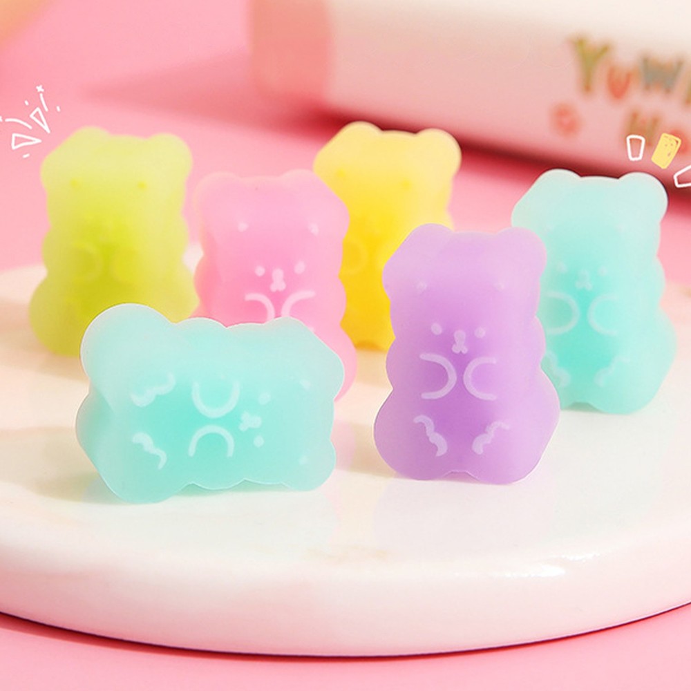 Erasers Animals 5Pcs Cute Bear Rubber Pencil Eraser Interactive Eraser advantage