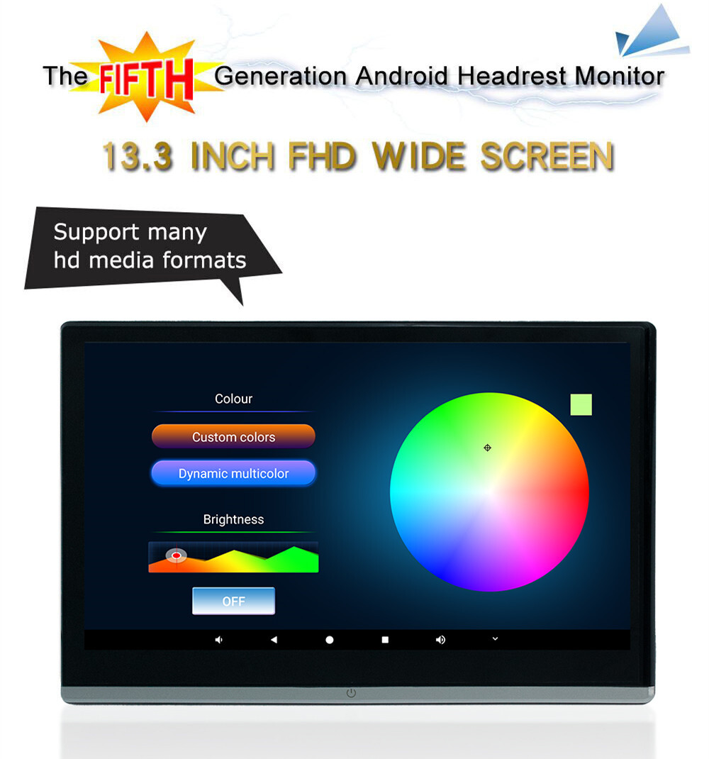 Android 11 Headrest Monitor WIFI Car TV Player Bluetooth Rear Seat Entertainment