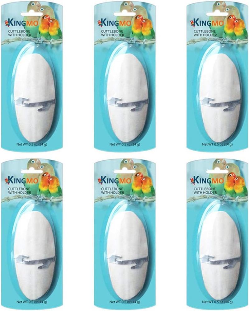 5"-5.5" Bird Cuttlebone for Parakeets, Cuddle Bone with Metal Holder, Cuttlefish