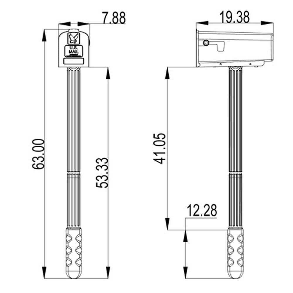 Architectural Mailboxes All-in-One Mailbox Post Combo Bronze Medium Plastic