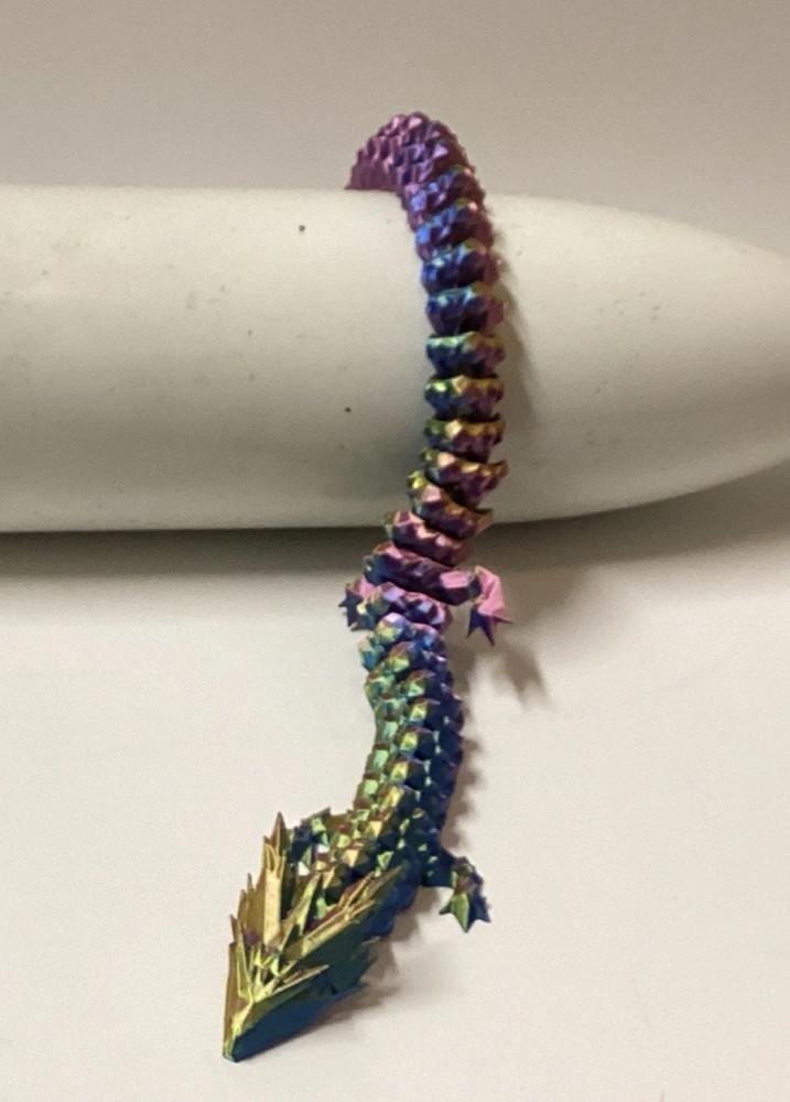 3d printed Articulated Rainbow Dragon