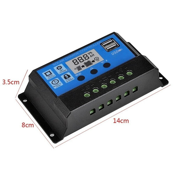 100A 12V 24V MPPT Solar Charge Controller Home Solar Panel Battery Regulator