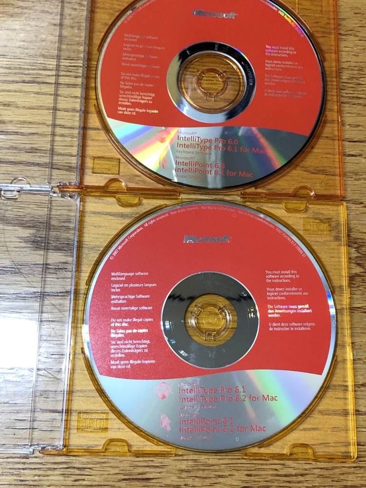 Microsoft Intellitype Pro 2 Disc Lot / Macintosh Computer Software