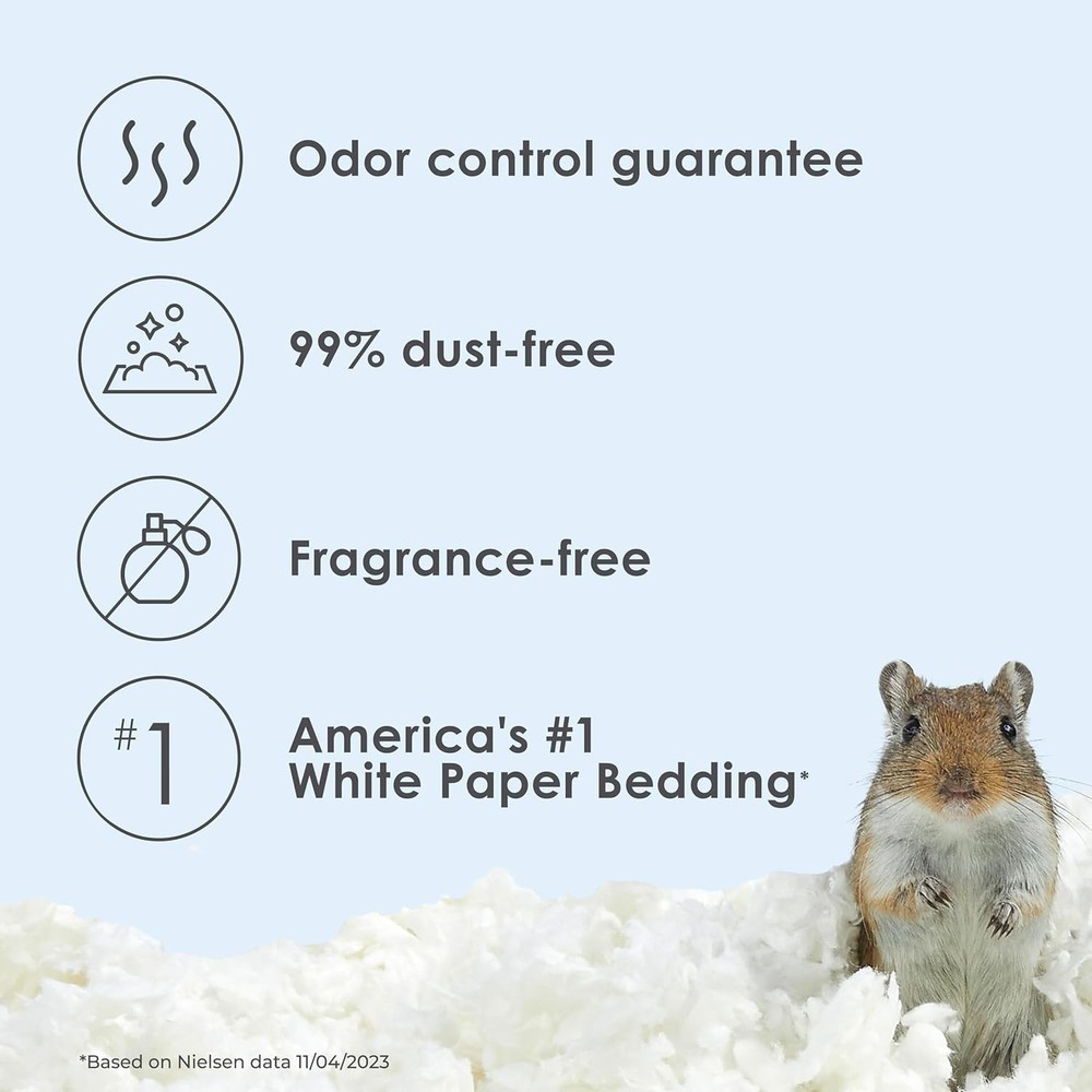 Kaytee Clean & Cozy White Paper Bedding 100L x2
