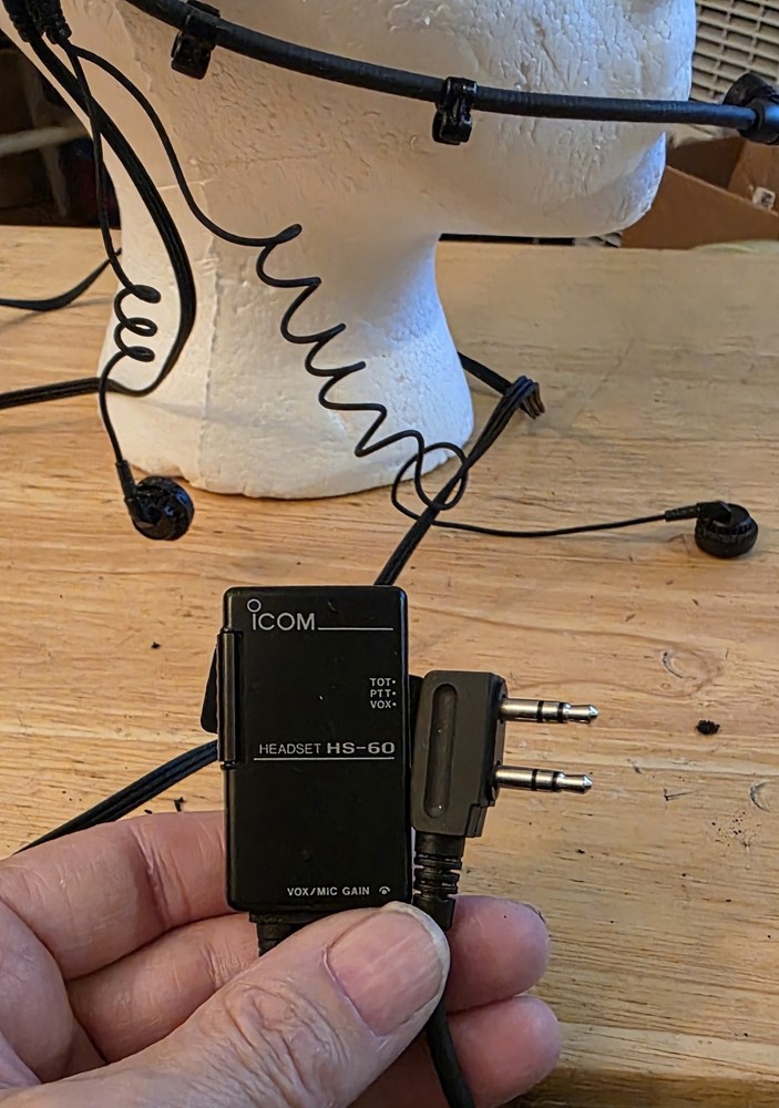 ICOM HS-60 HEADSET VOX, PTT, & ONE TOUCH